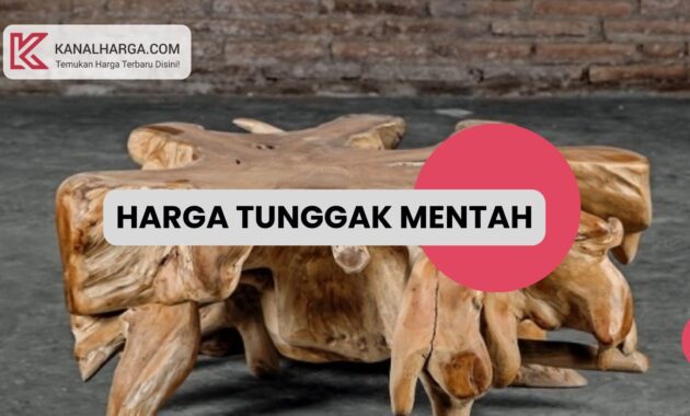 Harga Tunggak Mentah Harga Tunggak (Akar Jati) Mentah